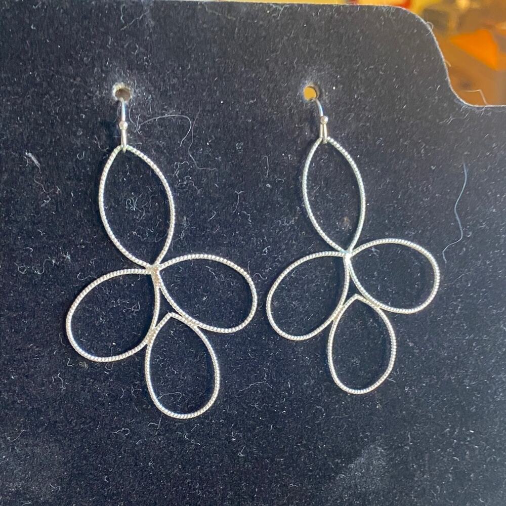Universal Thread Silver Loop Earrings